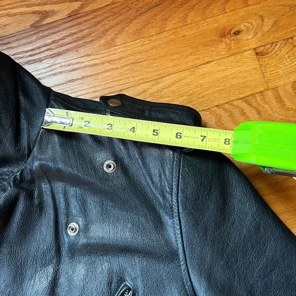 Wilsons Leather Black Biker Jacket - Picture 10 of 16